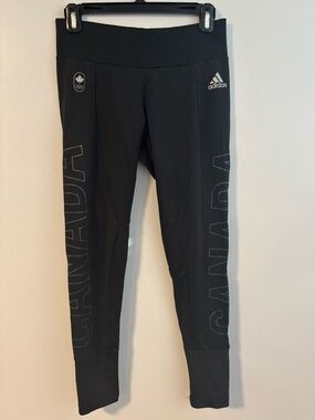 Adidas Blaxk Limited Edition Canada Olympic Leggings Tights Size Large